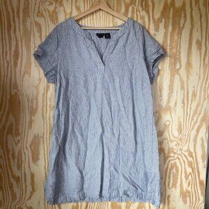 Tahari Striped Shift Dress – Size 1X, Short Sleeve V-Neck